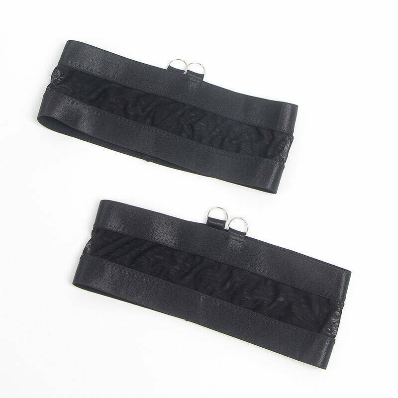 SUBBLIME - 955236 BLACK BONDAGE BRA WITH GARTER SET S/M