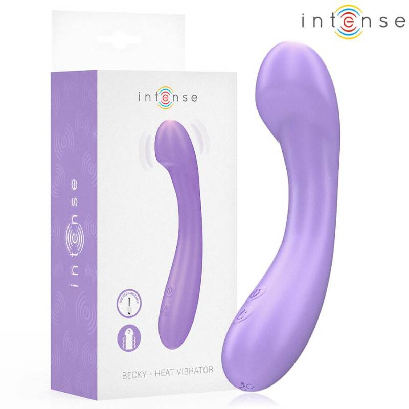 INTENSE - BECKY VIBRATOR 19 CM HEATABLE 7 VIBRATIONS PURPLE