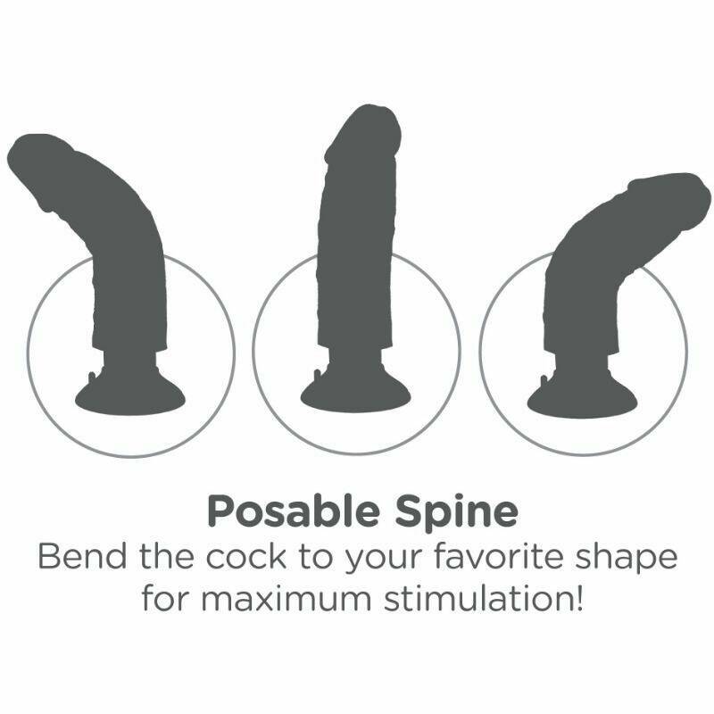 KING COCK - 15.24 CM VIBRATING COCK FLESH