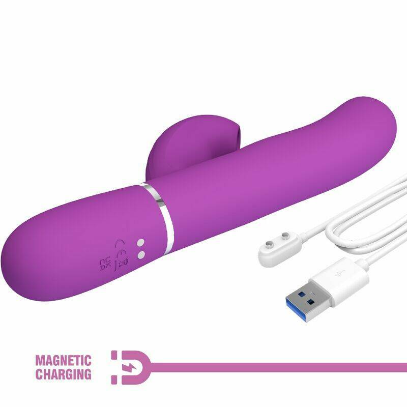 PRETTY LOVE - PERLITA 3 IN 1 MULTIFUNCTION RABBIT VIBRATOR  PURPLE