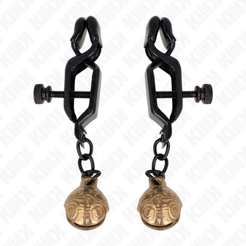KINK - BELL JAW STYLE NIPPLE CLAMPS BLACK 7 CM