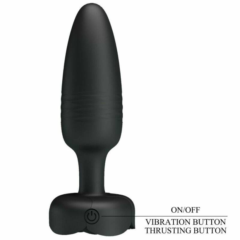 PRETTY LOVE - TARION ANAL PLUG WITH  LED LIGHT BLACK 12.5 CM