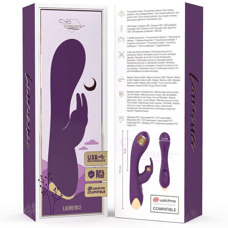 TREASURE - LAURENCE RABBIT VIBRATOR + WATCHME REMOTE CONTROL