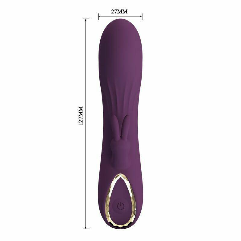 PRETTY LOVE - LANDYN RECHARGEABLE RABBIT VIBRATOR 10 FUNCTIONS PURPLE