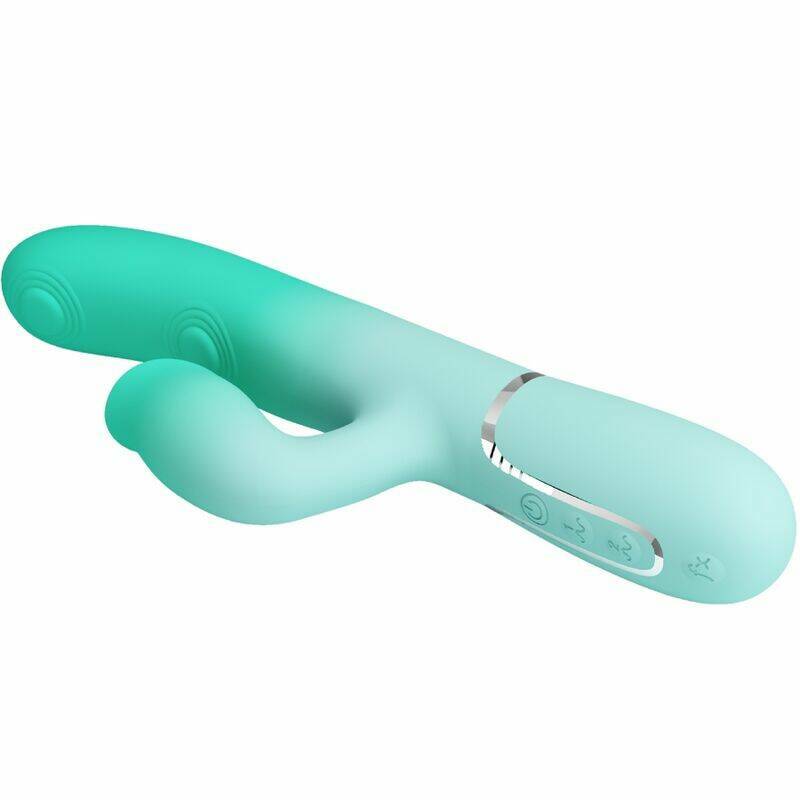 PRETTY LOVE - GIGI MULTIFUNCTION RABBIT VIBRATOR AQUA GREEN
