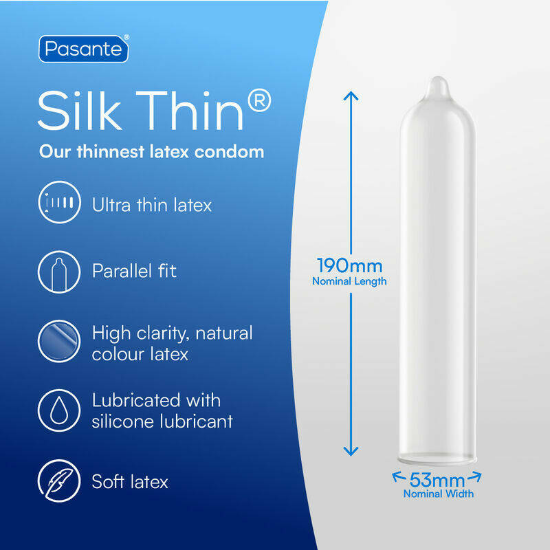 PASANTE - CONDOMS SILK MS FINE 12 UNITS