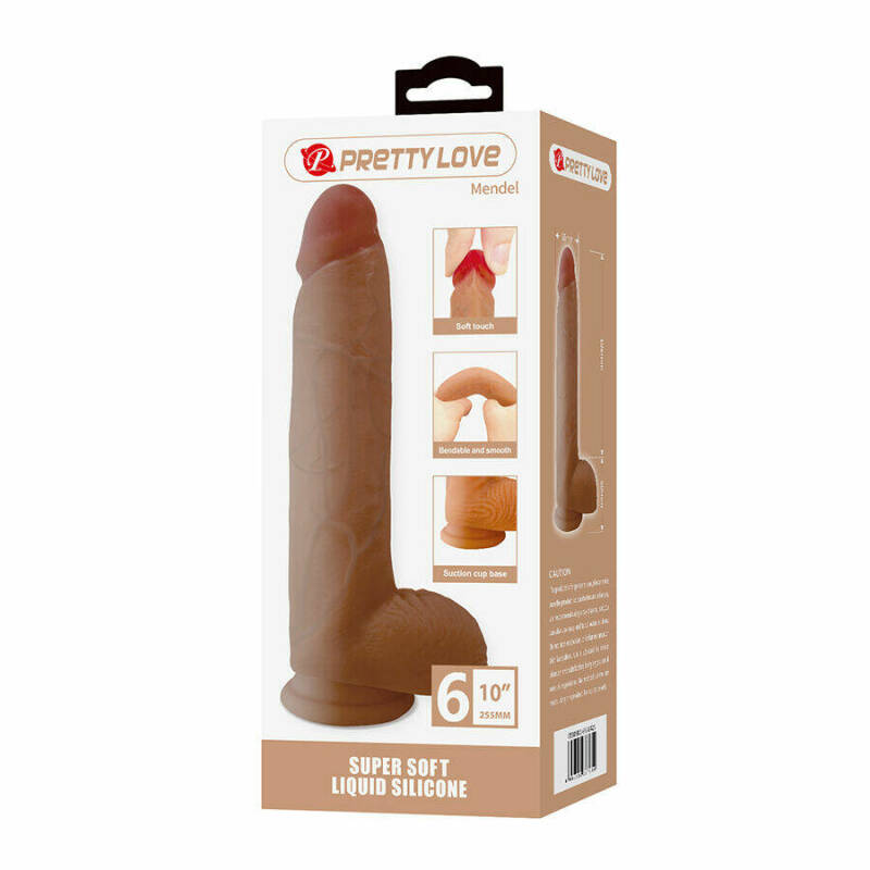 PRETTY LOVE - MENDEL REALISTIC DILDO WITH SUCTION CUP 25.5 CM -Ø- 5.6 CM