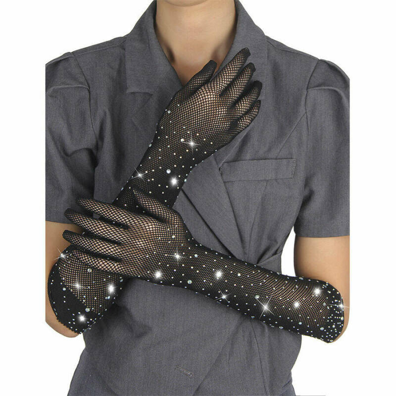 SUBBLIME - 957469SHINE TRANSPARENT GLOVES BLACK S/M