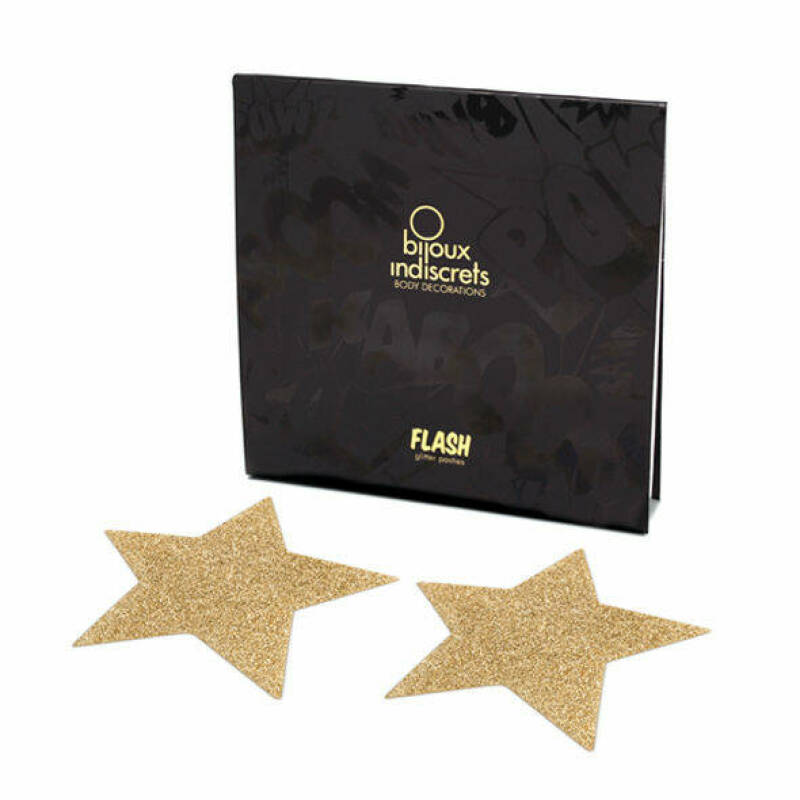BIJOUX INDISCRETS - FLASH GOLDEN STAR NIPPLE COVERS