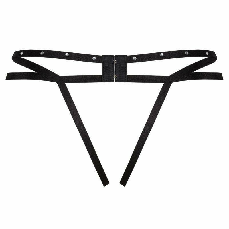 LIVCO CORSETTI FASHION - NOMADE THONG CROTCHLESS BLACK