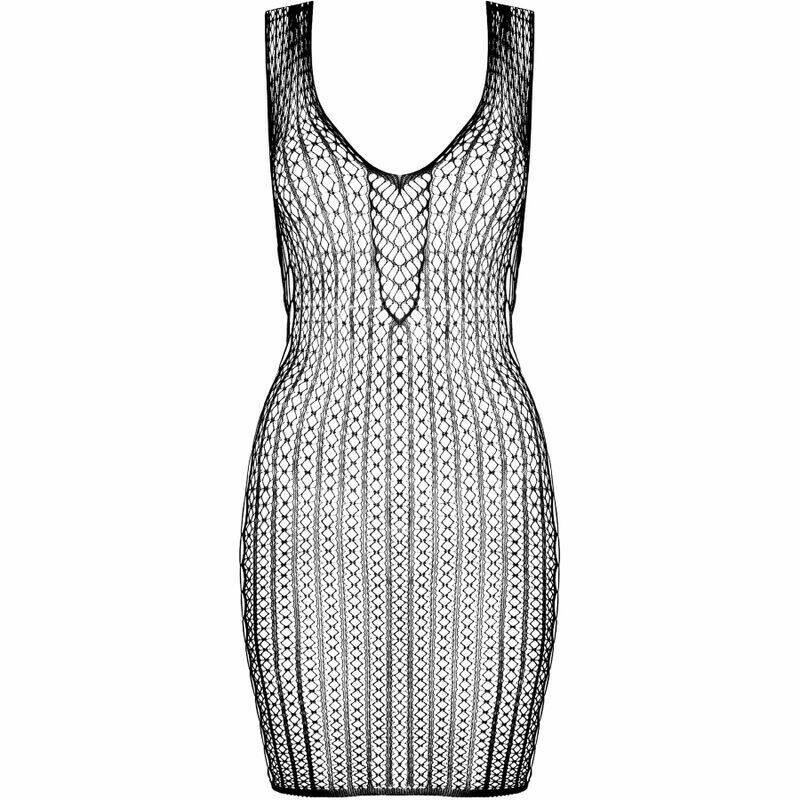 PASSION - BS097 BLACK BODYSTOCKING ONE SIZE