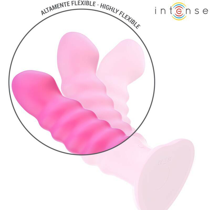 INTENSE - CINDY VIBRATOR SIZE L SPIRAL DESIGN 10 VIBRATIONS PINK REMOTE CONTROL