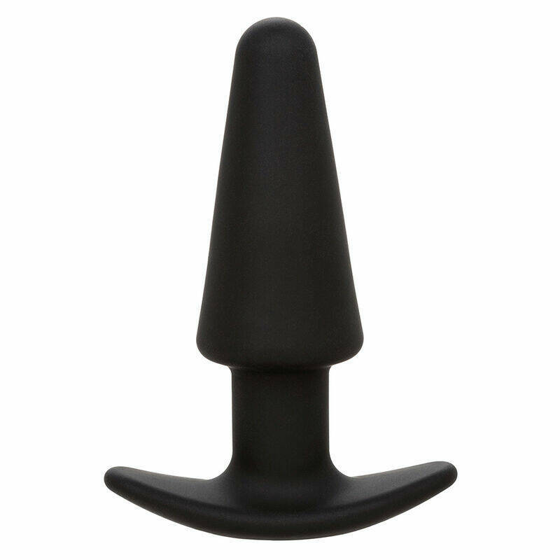 CALEXOTICS - ROCK BOTTOM TAPERED ANAL PLUG 10 VIBRACIONES SILICONE BLACK