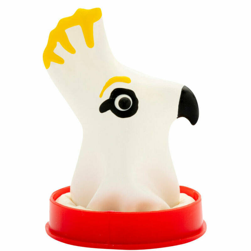 CONDOMERIE - HANDPAINTED NOVELTY CONDOMS PARROT WHITE