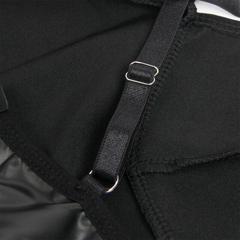 SUBBLIME - 955380 DRESS WITH BLACK LEATHER STRAPS L/XL