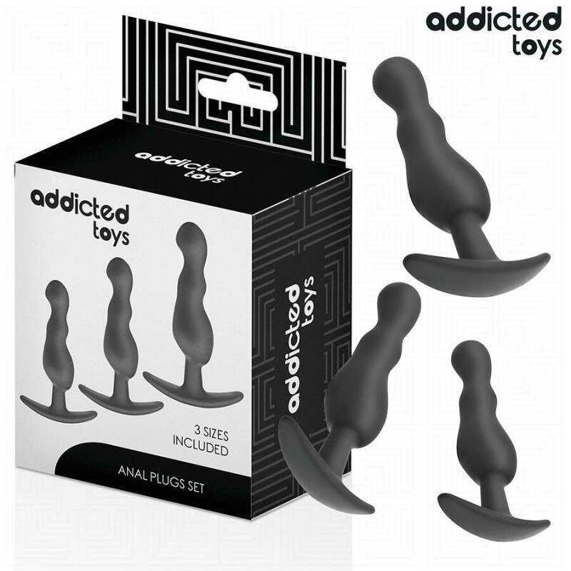 ADDICTED TOYS - SET OF 3 ANAL PLUG SILICONE MODEL 1