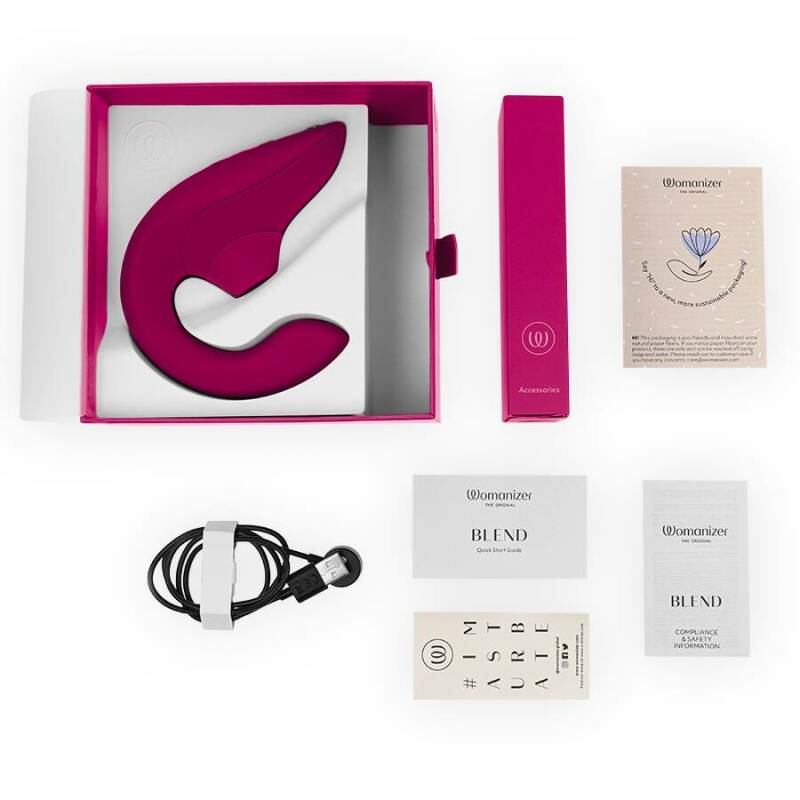 WOMANIZER - BLEND RABBIT VIBRATOR STIMULATOR VIBRANT PINK