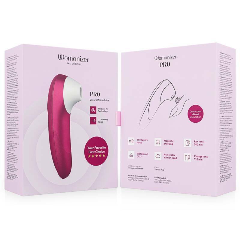 WOMANIZER - PRO VIBRANT CLITORAL STIMULATOR PINK