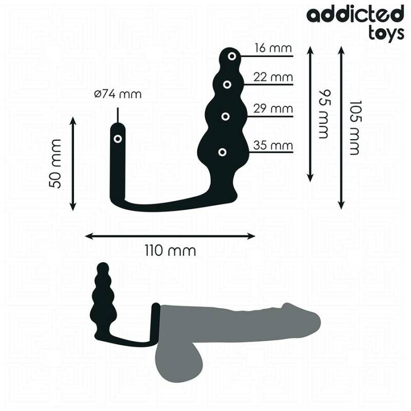 ADDICTED TOYS - ANAL PLUG WITH RING SILICONE MODEL 5