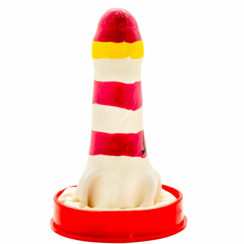 CONDOMERIE - HANDPAINTED NOVELTY CONDOMS LIGHTHOUSE