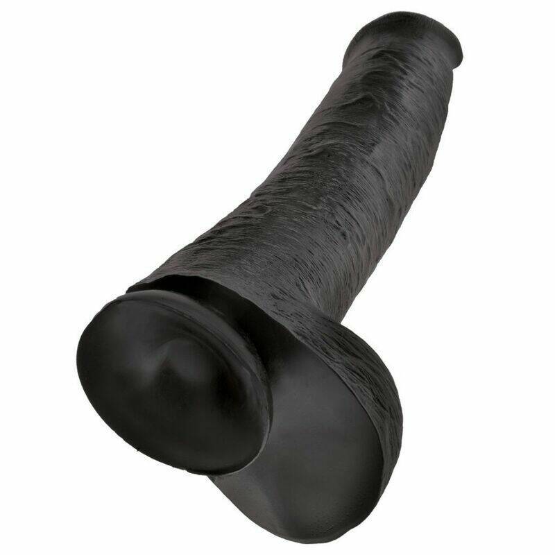 KING COCK - REALISTIC DILDO WITH TESTICLES 38 CM BLACK