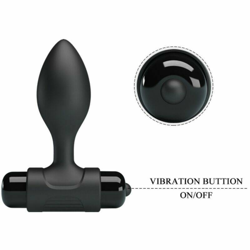 PRETTY LOVE - VIBRA BUTT 10 VIBRATIONS ANAL PLUG BLACK