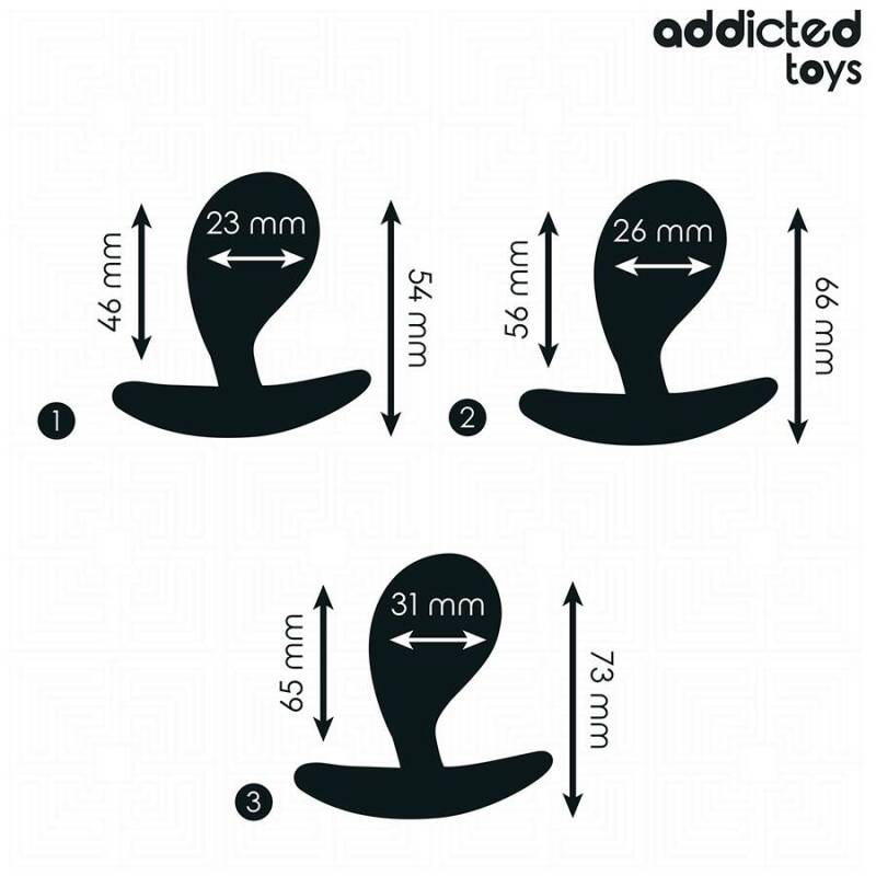 ADDICTED TOYS - SET OF 3 ANAL PLUG SILICONE MODEL 3