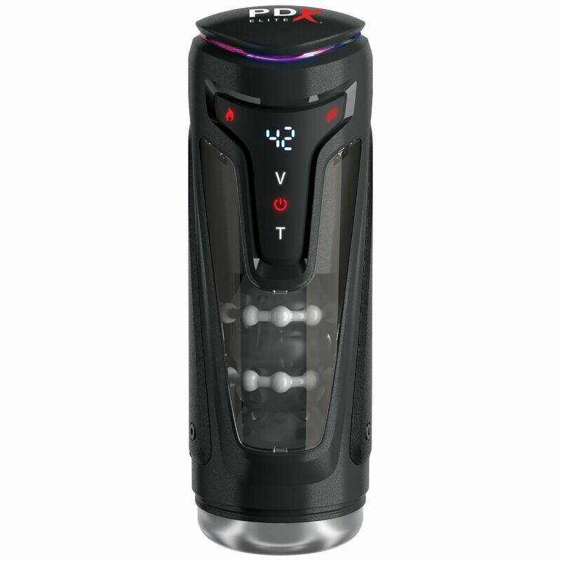 PDX ELITE - MOTO-BATOR PRO THRUSTING STROKER AUTOMATIC VIBRATING AND WARMING MASTURBATOR 26.5 CM