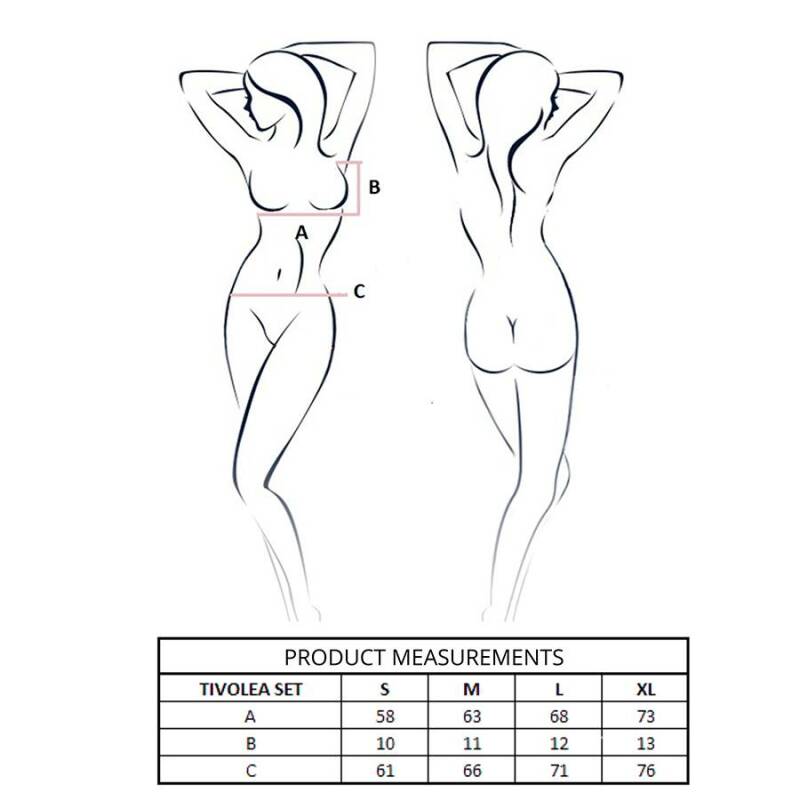 PASSION - TIVOLEA BRA + THONG SET MISTY ROSE S/M