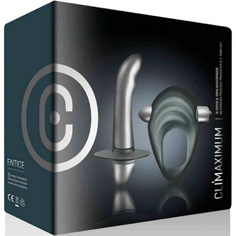 CLIMAXIMUM - ENTICE KIT COCK RING + PROSTATE VIBRATOR BEGINNERS