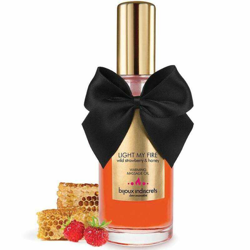 BIJOUX INDISCRETS - MASSAGE OIL HEAT EFFECT STRAWBERRY AROMA