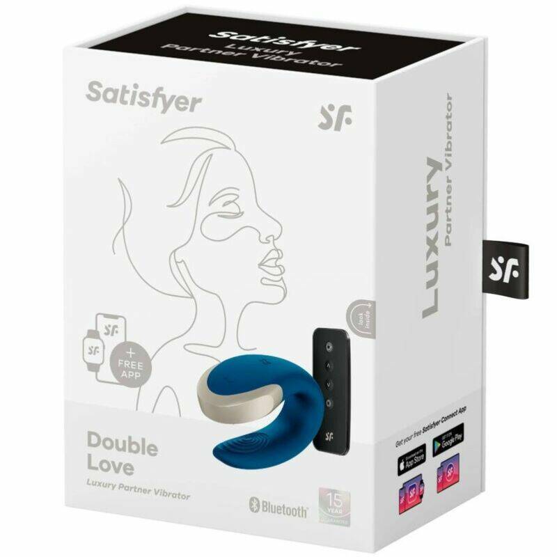 SATISFYER - DOUBLE LOVE LUXURY PARTNER VIBRATOR BLUE