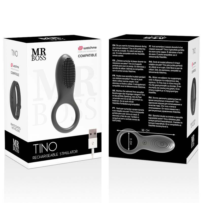 MR BOSS - TINO STIMULATING RING + WATCHME REMOTE CONTROL