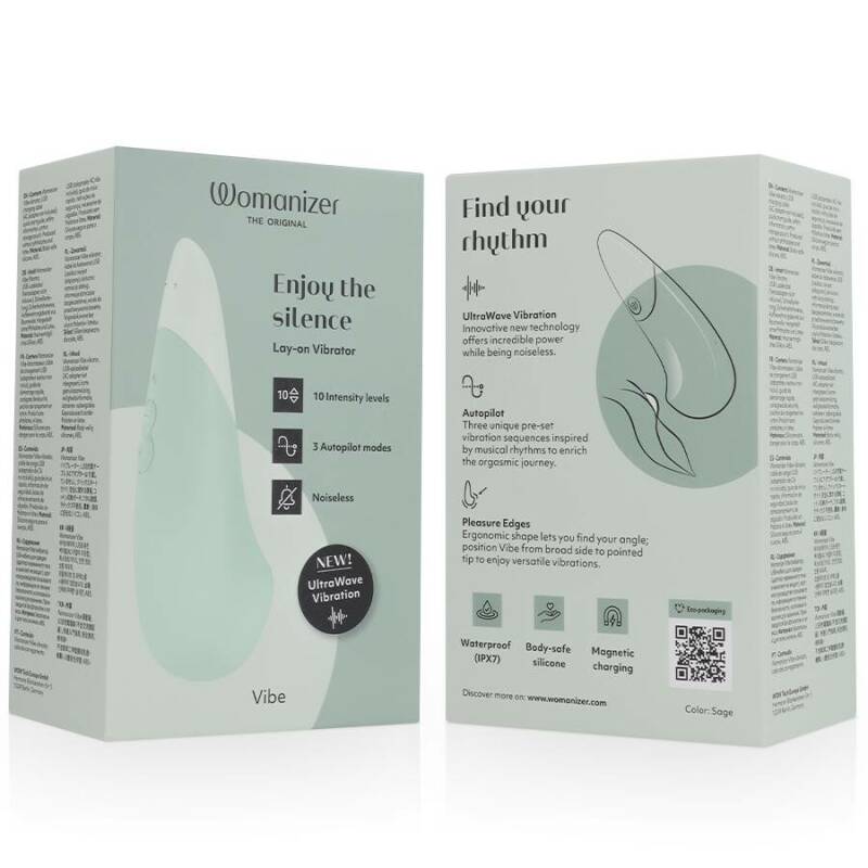 WOMANIZER - VIBE LAY-ON SILENT VIBRATOR SAGE