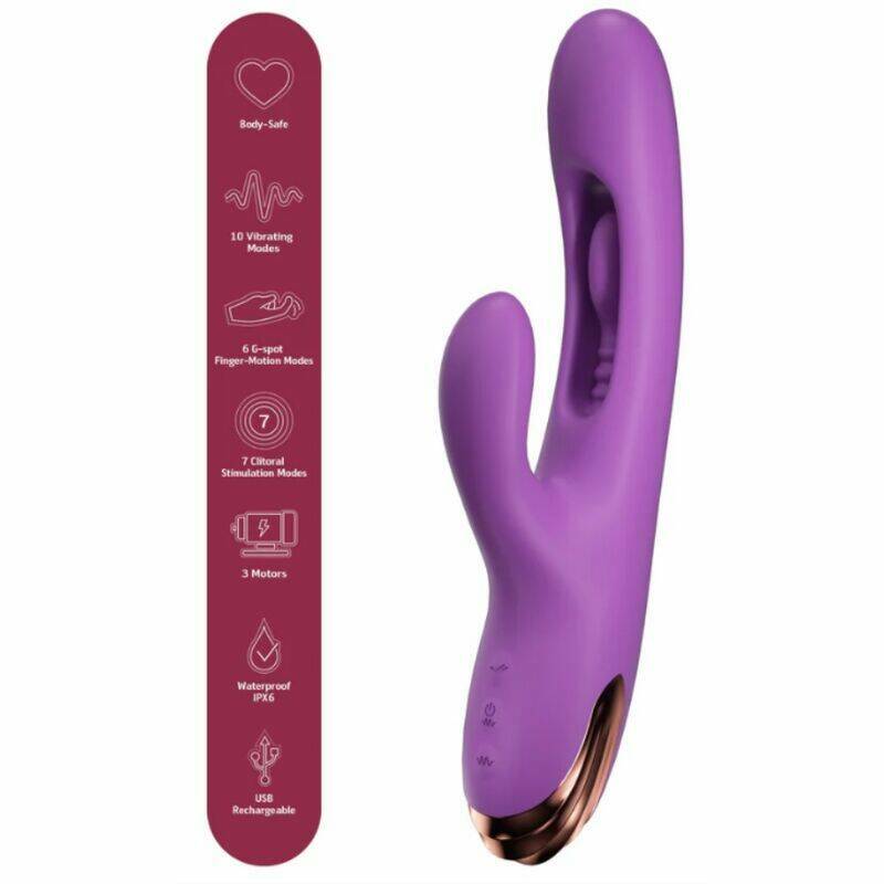 SHE.E.O - RABBIT G-SPOT VIBRATOR WITH DIGITAL MOVEMENT PURPLE