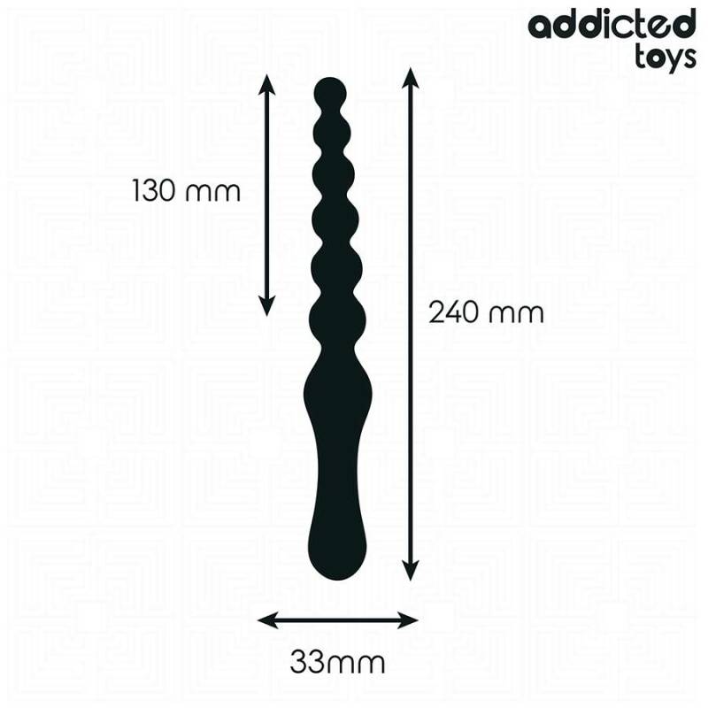 ADDICTED TOYS - DOUBLE ANAL MASSAGER SILICONE 24 CM