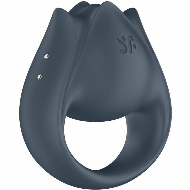 SATISFYER - PERFECT PAIR 2 MULTIVIBRATOR 2 IN 1 PENIS RING AND FINGER STIMULATOR GREY