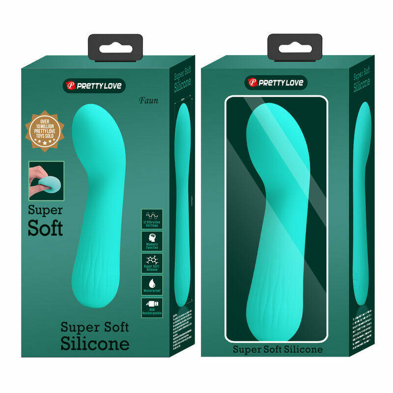 PRETTY LOVE - FAUN RECHARGEABLE VIBRATOR AQUA GREEN