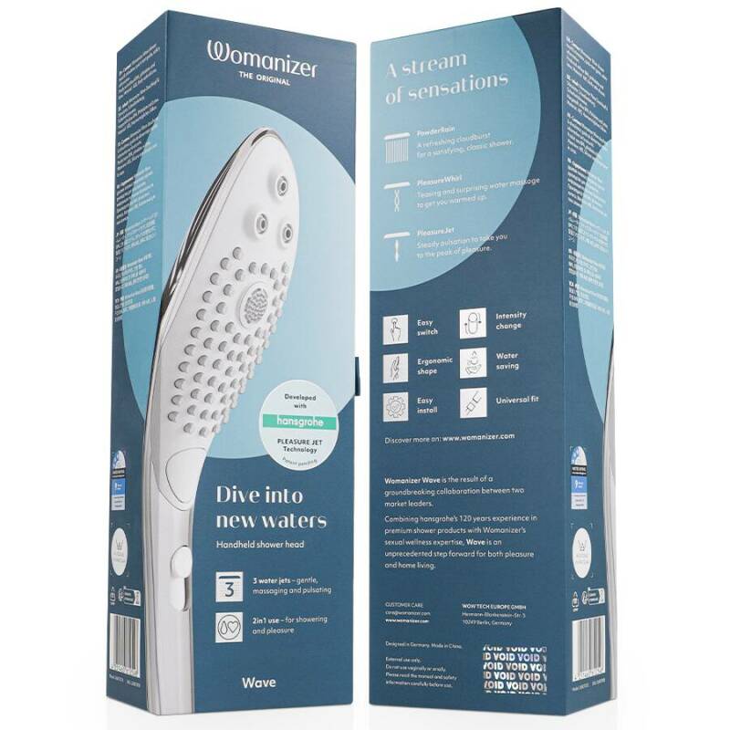 WOMANIZER - WAVE CLITORAL STIMULATING SHOWER HEAD CHROME