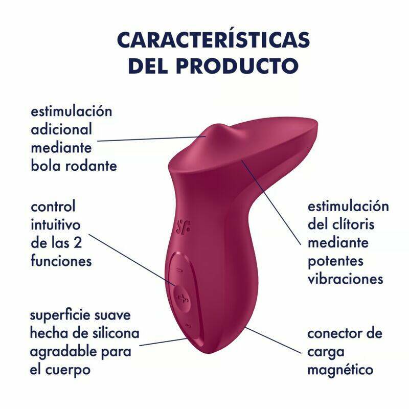SATISFYER - EXCITERRR LAY-ON CLITORIS BERRY VIBRATOR