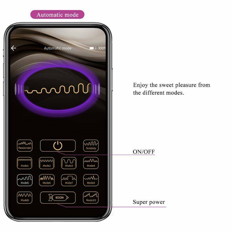 PRETTY LOVE - NYMPH VIBRATING EGG APP CONTROLLED PURPLE