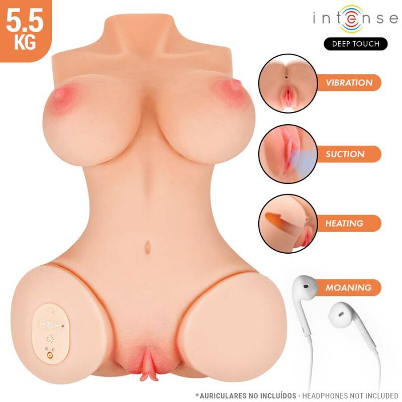 INTENSE DEEP TOUCH - VERO TORSO VAGINA WITH SUCTION, HEAT, VIBRATION AND VOICE EFFECTS WITH REMOTE CONTROL 5.5 KG