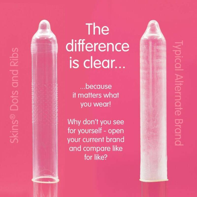 SKINS - DOTS & RIBS PREMIUM CONDOMS PACK 16