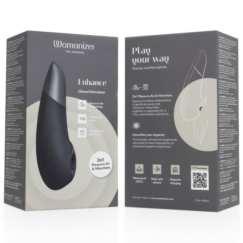 WOMANIZER - ENHANCE CLITORIAL STIMULATOR BLACK