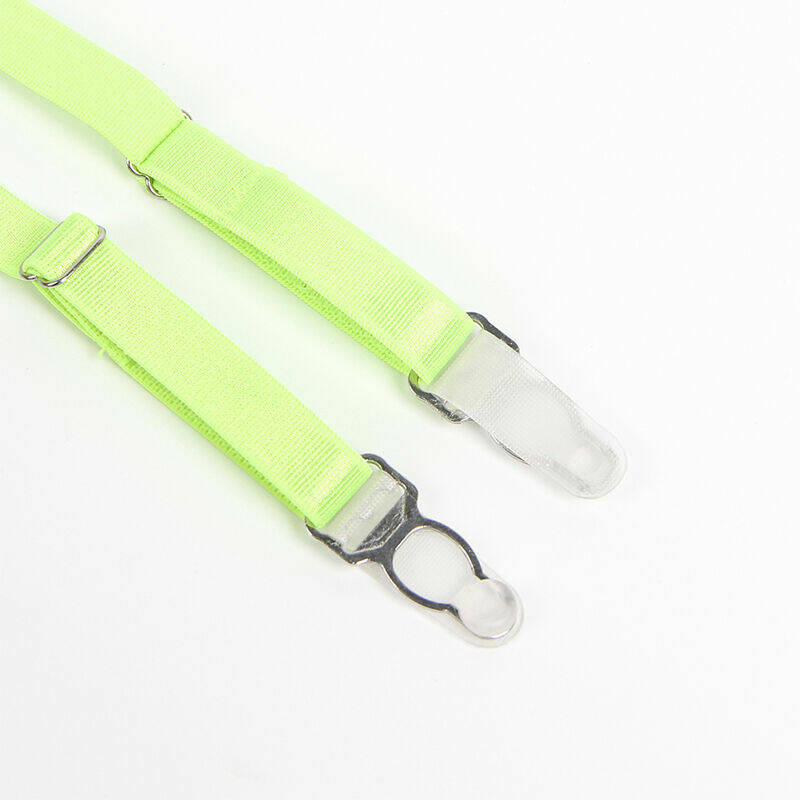 SUBBLIME - 955328 BRA SET WITH LACE AND GARTER LINES GREEN AND BLUE L/XL