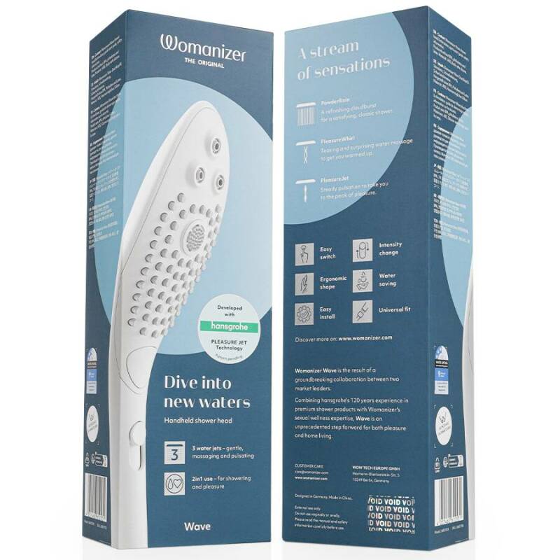 WOMANIZER - WAVE CLITORAL STIMULATING SHOWER HEAD WHITE