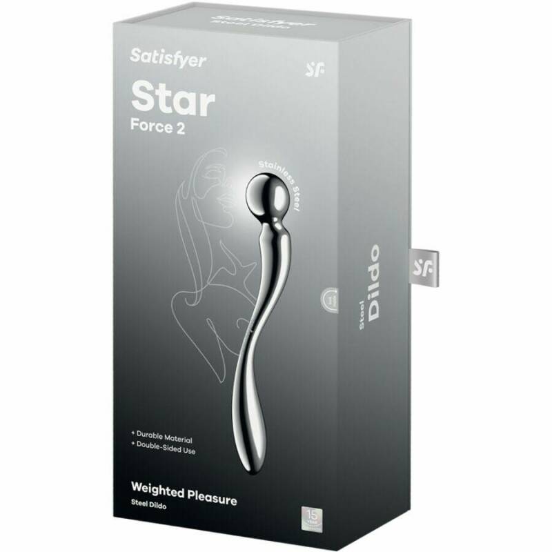 SATISFYER - STAR FORCE 2 STAINLESS STEEL DOUBLE-ENDED DILDO