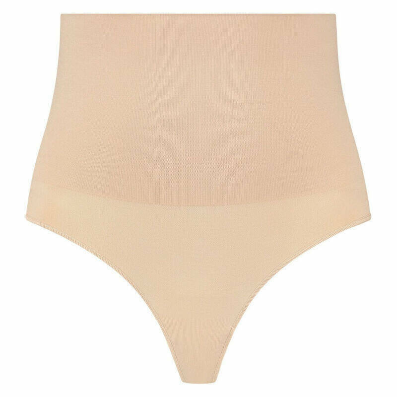 BYE-BRA - FAJA SIN COSTURAS ESTILO TANGA BEIGE TALLA S