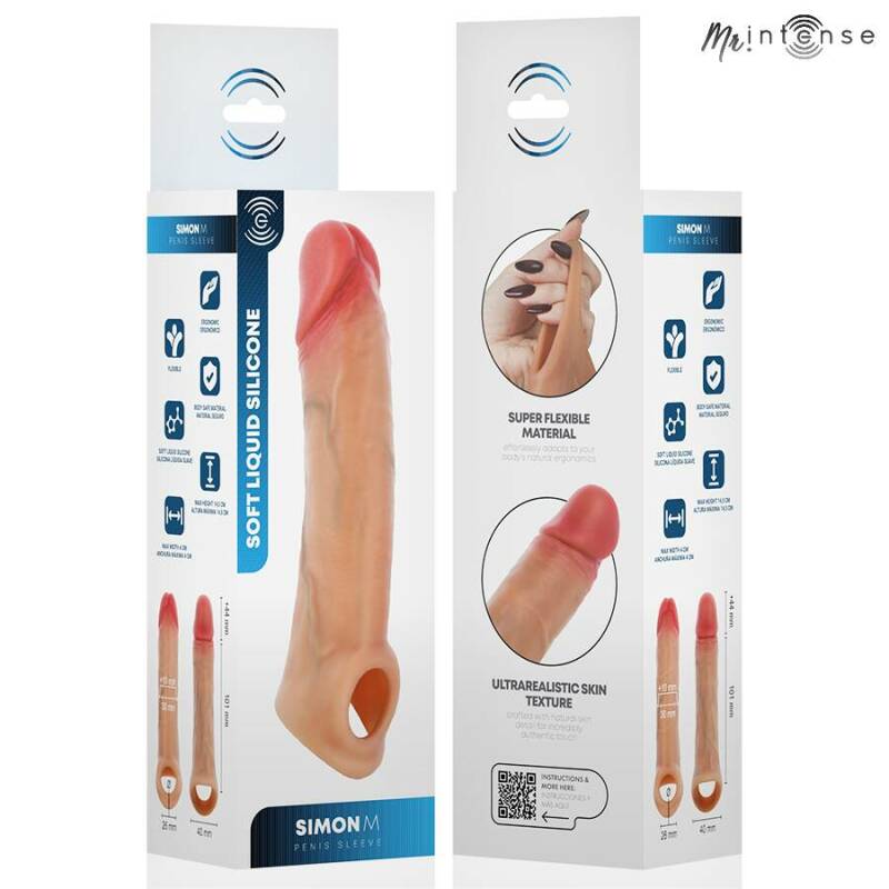 MR INTENSE - SIMON M SILICONE PENIS SLEEVE 14.5 CM -Ø- 4 CM