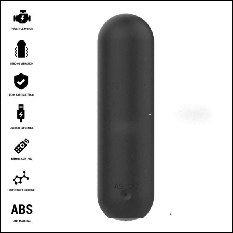 INTENSE - JUDY RECHARGEABLE VIBRATING BULLET WITH REMOTE CONTROL BLACK